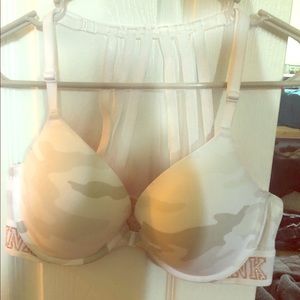 Victoria’s Secret Pink White Camo Bra